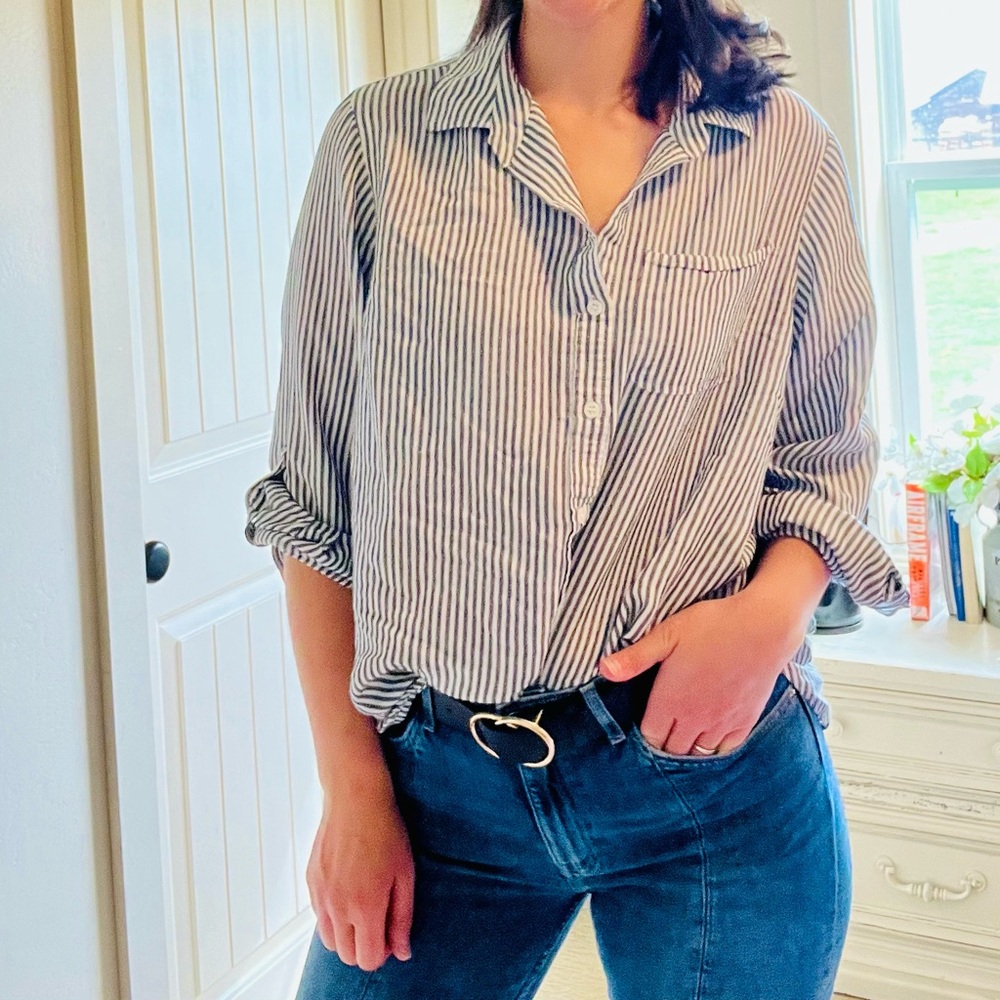 Stripped button down